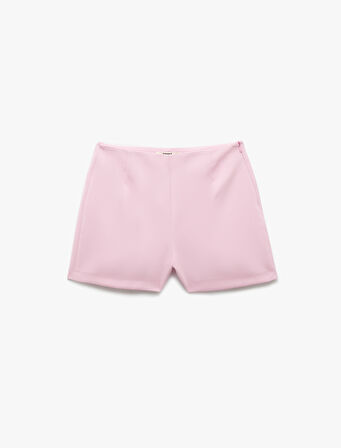 Standart Bel Fleto Cep Detaylı Mini Şort