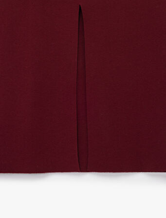 Viskon Karışımlı Yırtmaç Detaylı Midi Kalem Etek