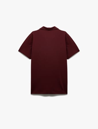 Regular Fit Kısa Kollu Pike Kumaş Pamuklu Polo Yaka Tişört