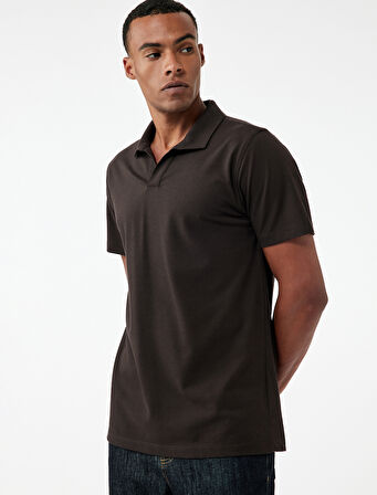 Regular Fit Kısa Kollu Pike Kumaş Pamuklu Polo Yaka Tişört