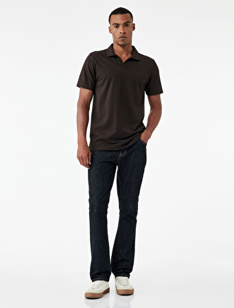 Regular Fit Kısa Kollu Pike Kumaş Pamuklu Polo Yaka Tişört