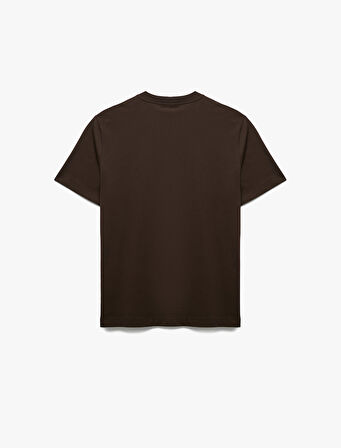 Pamuklu Kısa Kollu Bisiklet Yaka Basic Tişört