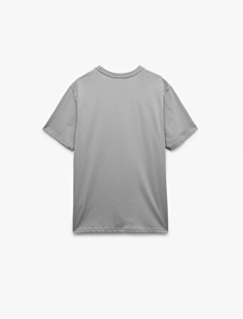 Bisiklet Yaka Regular Fit Tok Kumaş Pamuklu Kısa Kollu Tişört