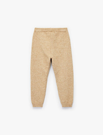 Beli Bağcıklı Basic Triko Pantolon