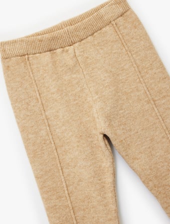 Beli Bağcıklı Basic Triko Pantolon