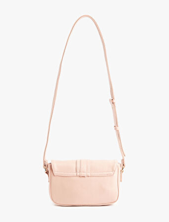 Suni Deri Metal Tokalı Askılı Çapraz Çanta