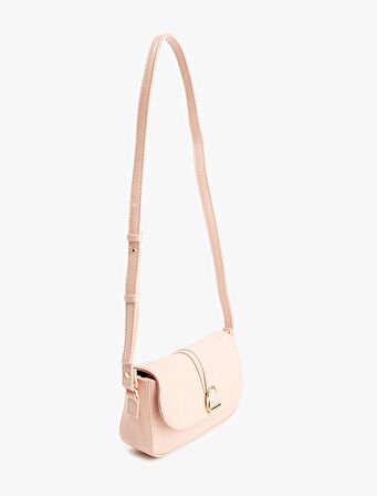 Suni Deri Metal Tokalı Askılı Çapraz Çanta