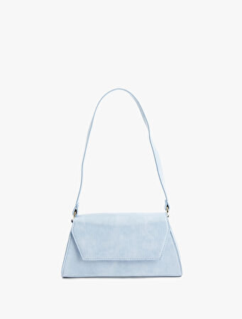 Suni Deri Kapaklı Saplı Baget Çanta