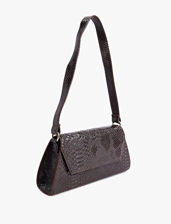 Yılan Derisi Görünümlü Askılı Omuz Çantası