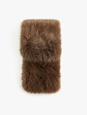 Suni Kürklü Uzun Atkı - Koton X Melis Ağazat