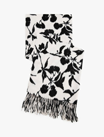 Çiçek Desenli Atkı 