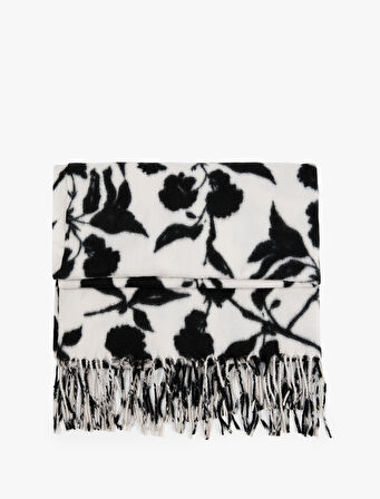 Çiçek Desenli Atkı 