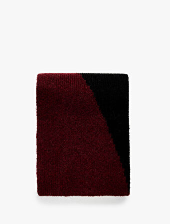 Geometrik Desenli Uzun Triko Atkı