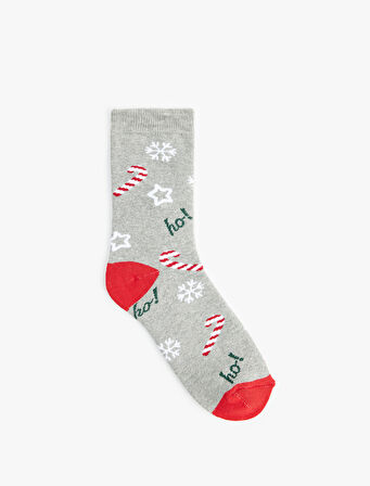 Yılbaşı Temalı Soket Havlu Çorap