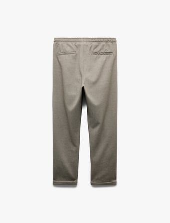Katlamalı Paça Cep Detaylı Beli Bağcıklı Eşofman Pantolon