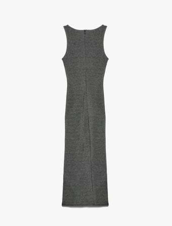 Kolsuz Bisiklet Yaka Taş Detaylı Slim Fit Elbise