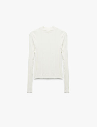 Dik Yaka Uzun Kollu Triko Kazak