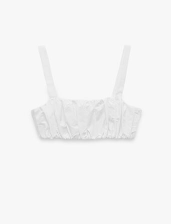 Pamuklu Astarlı Drapeli Askılı Büstiyer