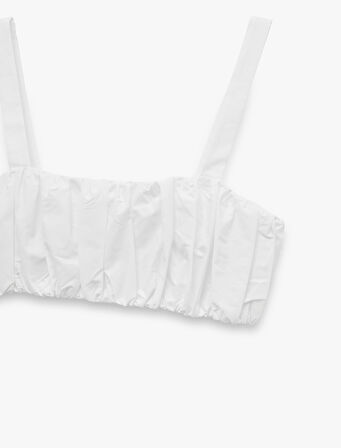 Pamuklu Astarlı Drapeli Askılı Büstiyer