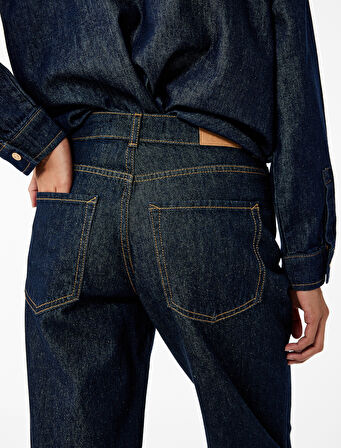 Normal Bel Düz Paça Jean Pantolon - Longer Straight Fit Jeans