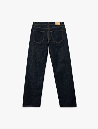 Normal Bel Düz Paça Jean Pantolon - Longer Straight Fit Jeans