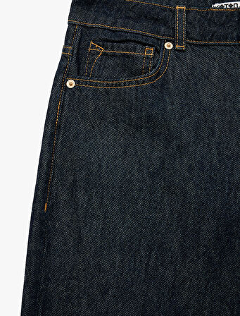 Normal Bel Düz Paça Jean Pantolon - Longer Straight Fit Jeans