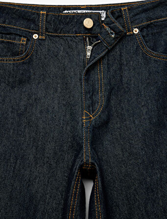 Normal Bel Düz Paça Jean Pantolon - Longer Straight Fit Jeans