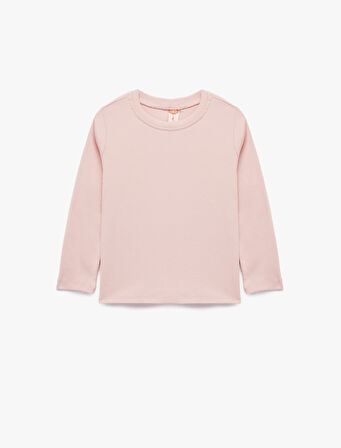 Pamuklu Uzun Kollu Bisiklet Yaka 5'li Tişört Seti