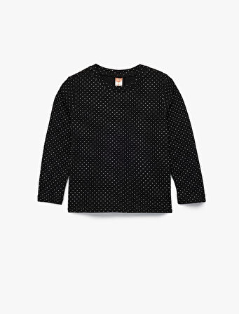 Pamuklu Uzun Kollu Bisiklet Yaka 5'li Tişört Seti