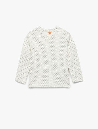 Pamuklu Uzun Kollu Bisiklet Yaka 5'li Tişört Seti