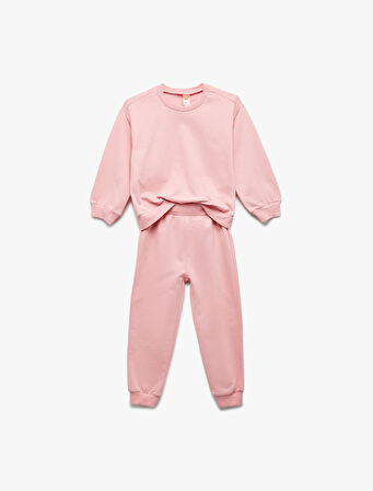 Şardonlu Pamuklu 2'li Eşofman Takımı