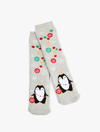 Yılbaşı Temalı Soket Havlu Çorap