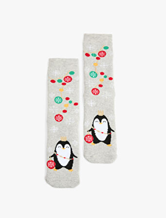 Yılbaşı Temalı Soket Havlu Çorap