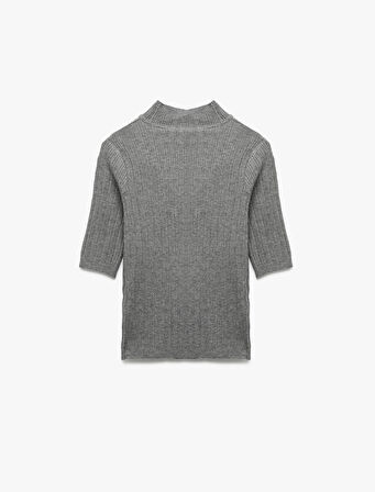 Kısa Kollu Balıkçı Yaka Triko Kazak