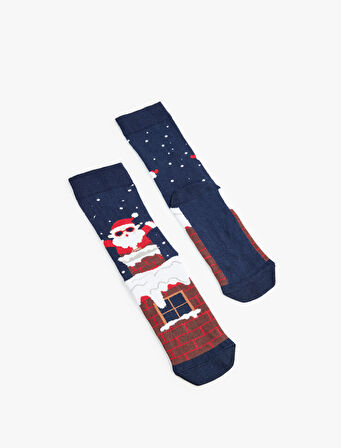 Pamuklu Soket Yılbaşı Temalı Çorap