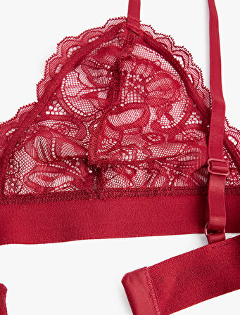 Dolgusuz Balensiz Üçgen Dantelli Sütyen