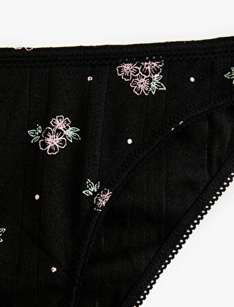 Pamuklu Çiçekli Külot