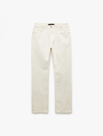 Normal Bel Cepli Straight Fit Jean Pantolon - Mark Jean
