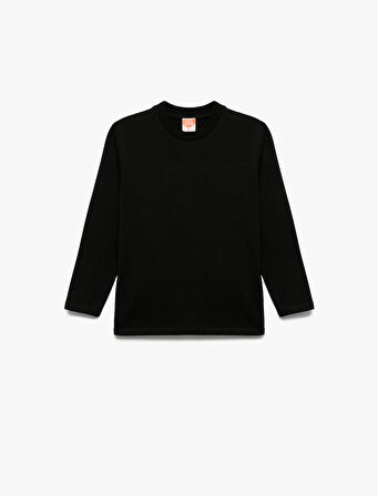 Uzun Kollu Bisiklet Yaka Pamuklu 5'li Tişört Seti