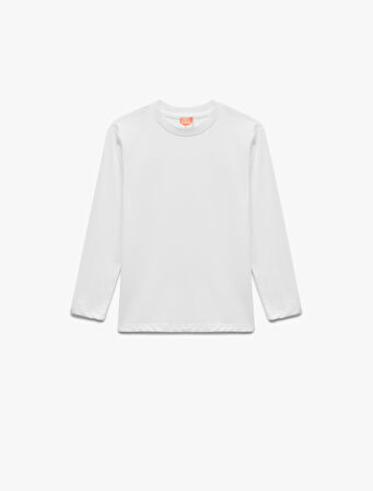 Uzun Kollu Bisiklet Yaka Pamuklu 5'li Tişört Seti