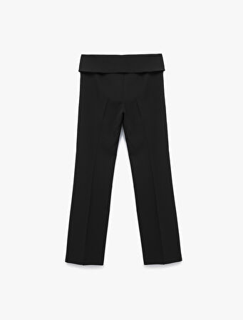 Slim Fit Beli Kat Detaylı İspanyol Paça Pantolon