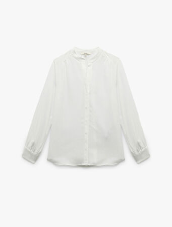 Regular Fit Uzun Kollu V Yaka Klasik Gömlek