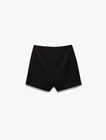 Regular Fit Kruvaze Mini Şort Etek