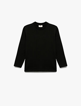 Uzun Kollu Bisiklet Yaka Pamuklu 5'li Tişört Seti