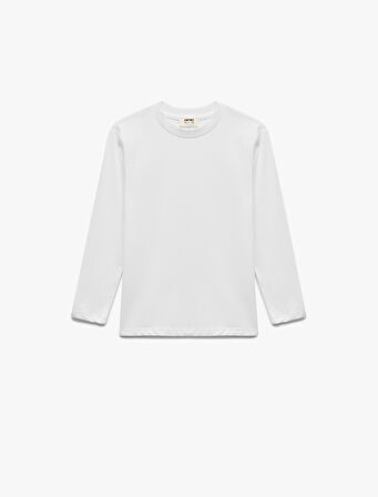 Uzun Kollu Bisiklet Yaka Pamuklu 5'li Tişört Seti