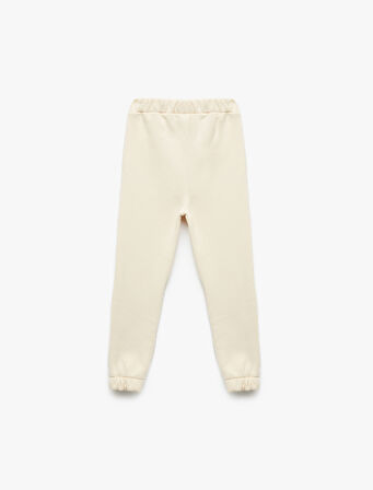 Beli Bağcıklı Pamuklu Basic Jogger Eşofman Altı