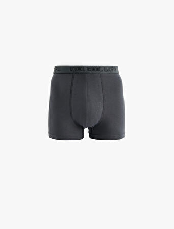 Beli Baskı Detaylı Pamuklu 3'lü Boxer Seti