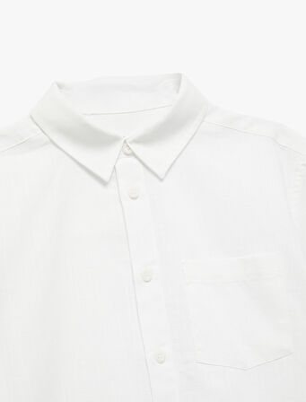 Pamuklu Klasik Yaka Kısa Kollu Gömlek