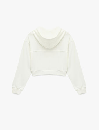 Pamuklu Slim Fit Cepli Uzun Kollu Fermuarlı Kapüşonlu Hırka