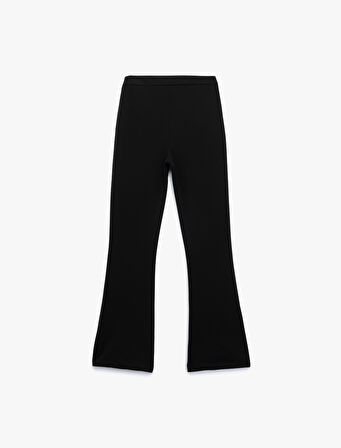 Slim Fit Yırtmaç Detaylı İspanyol Paça Pantolon